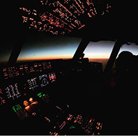 Cockpit at night
